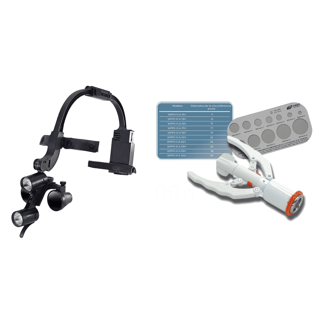 Clic para ampliar Kit Frontoluz A-1 + Engrapadora de circuncisión — foto 1